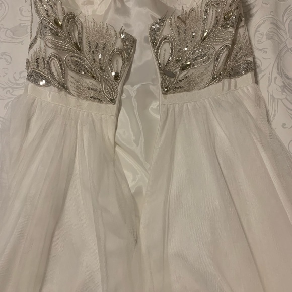Wedding/Prom Aidan Mattox Strapless Beaded Chiffon - Picture 7 of 11